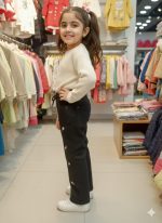 Butterfly Print Charcoal Tapered Jeans - Image 2