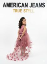 Girls Floral Net Party Wear Frock - Image 2